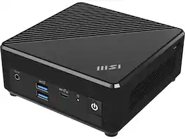 MSI - Cubi N ADL Fanless Mini PC, Intel Celeron N100, WiFi AC9462, BT 5, Dual LAN, ThunderBOLT C, Non-OS - Black