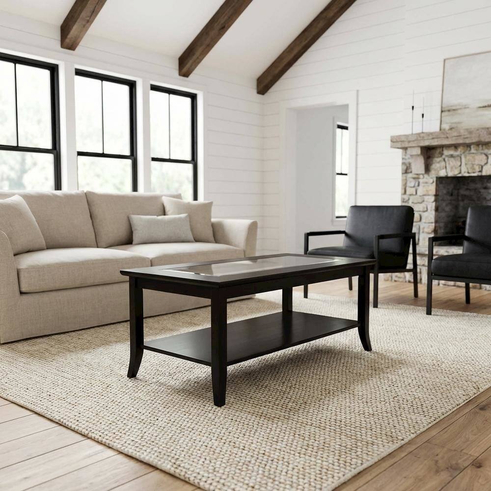 Alt View 4. FurniFact - Rectangular Coffee Table - Espresso.