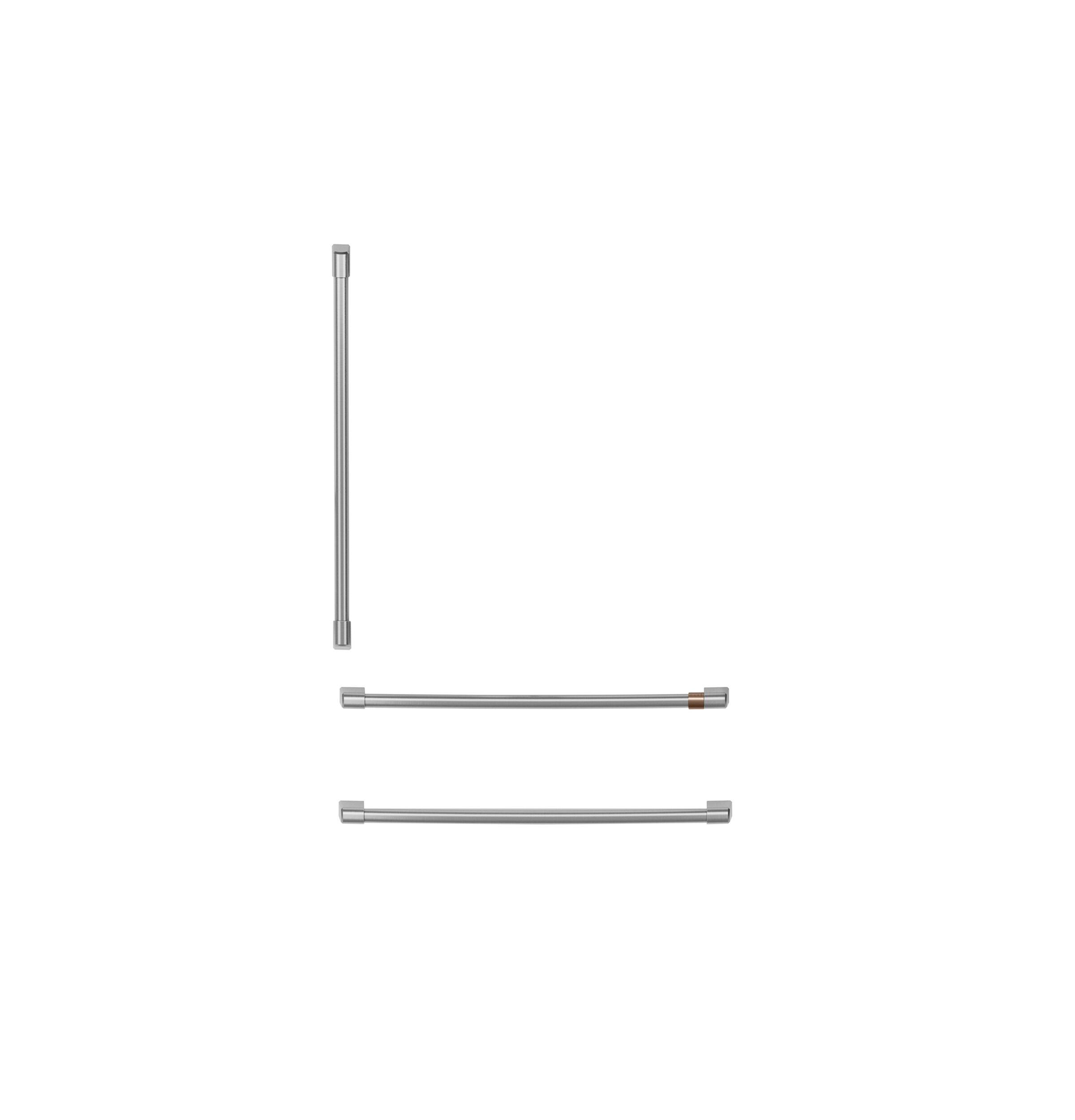 Angle. Café - Refrigeration Handle Kit for CIC36LP2VS1, CIC36RP2VS1, CIC36LK6ZII, and CIC36RK6ZII - Brushed Stainless.
