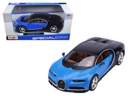 Bugatti Chiron Blue and 1/24 Diecast Model Car by Maisto - Dark Blue