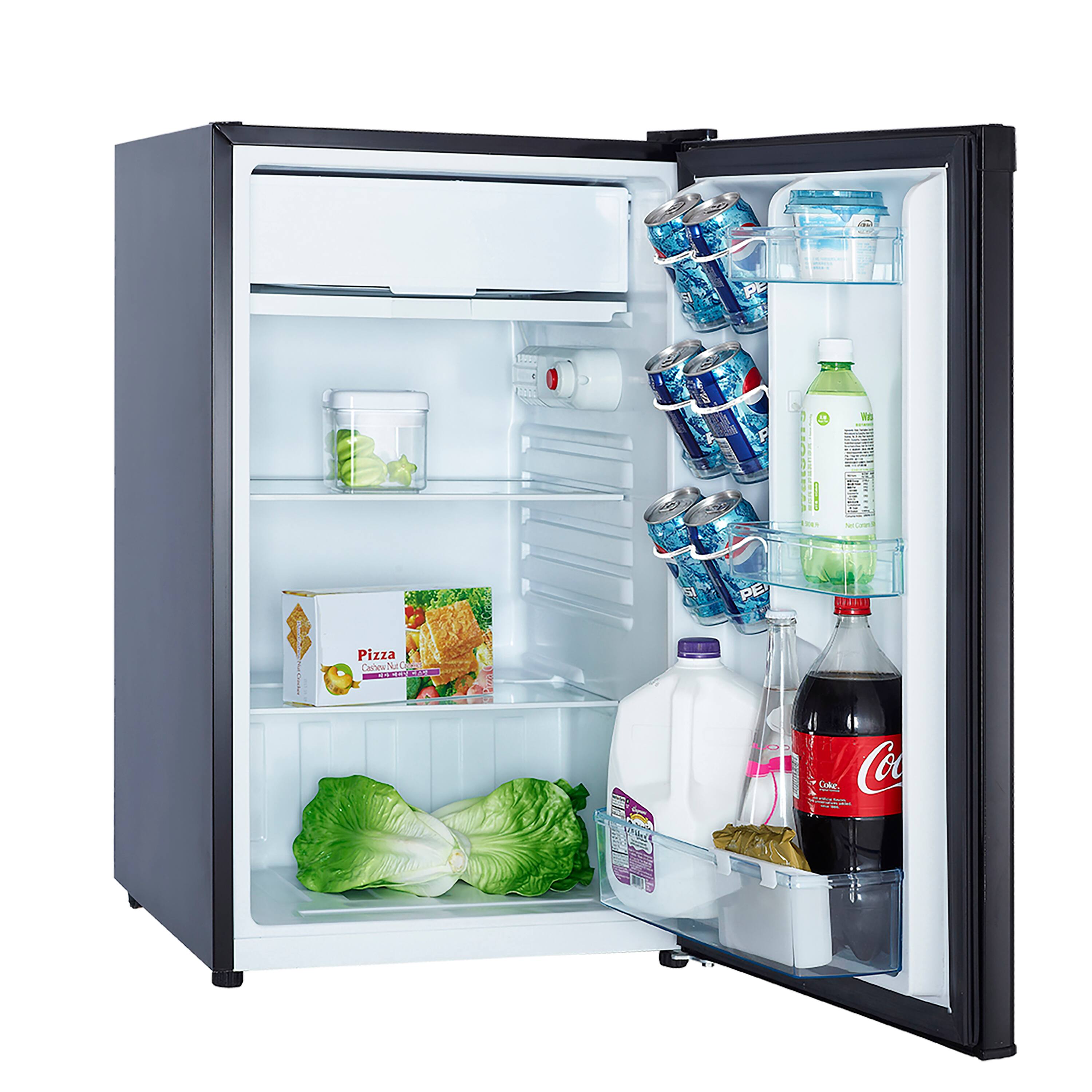 Angle. Avanti - 4.4 cu. ft. Compact Refrigerator, Mini-Fridge, in - Black.