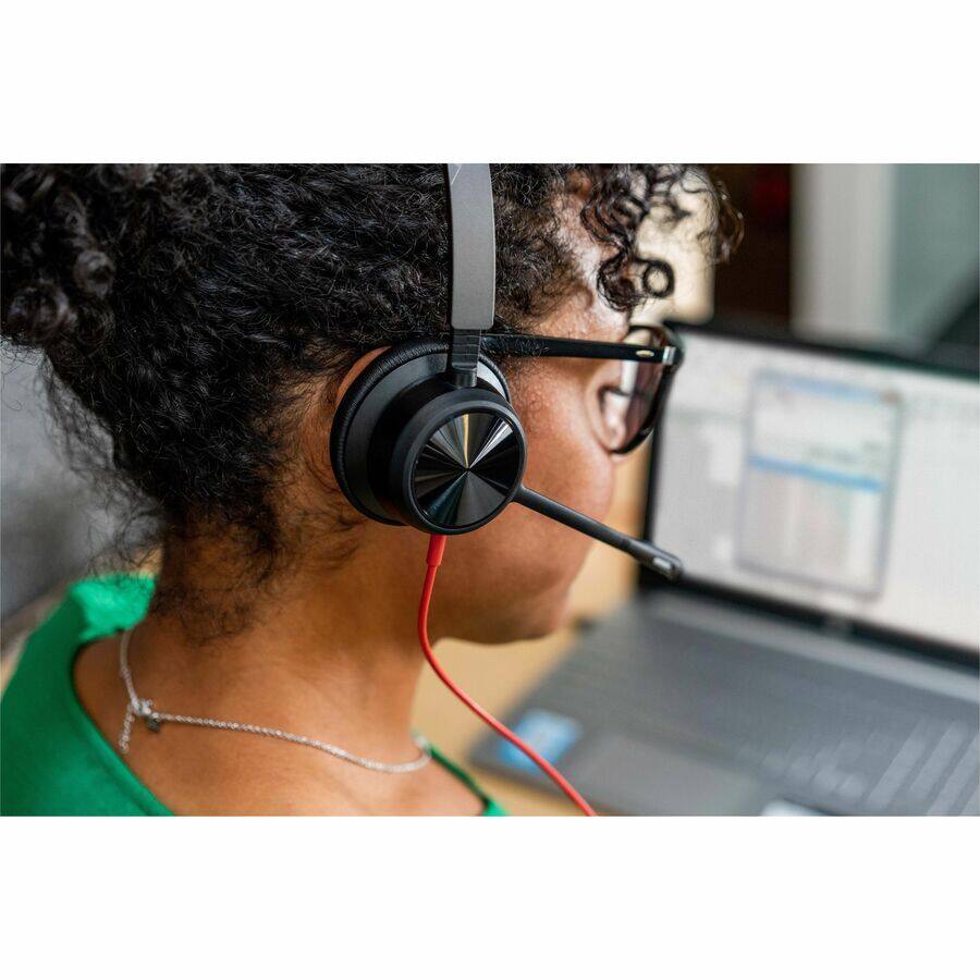 Alt View 5. HP - Poly Blackwire 8225 Headset +USB-C/A Adapter TAA - Microsoft Teams Certification - Stereo - USB Type C - Wired - 32 Ohm - Unknown.