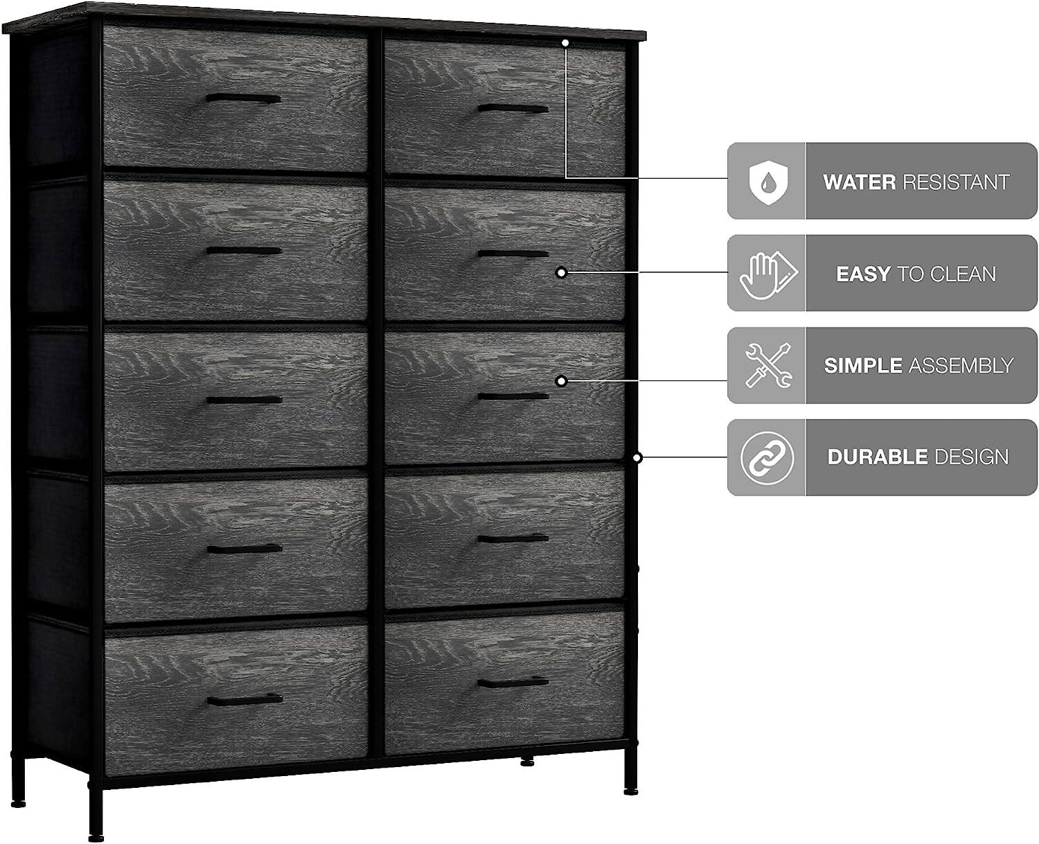 - WATER RESISTANT
- EASY TO CLEAN
- SIMPLE ASSEMBLY
- DURABLE DESIGN