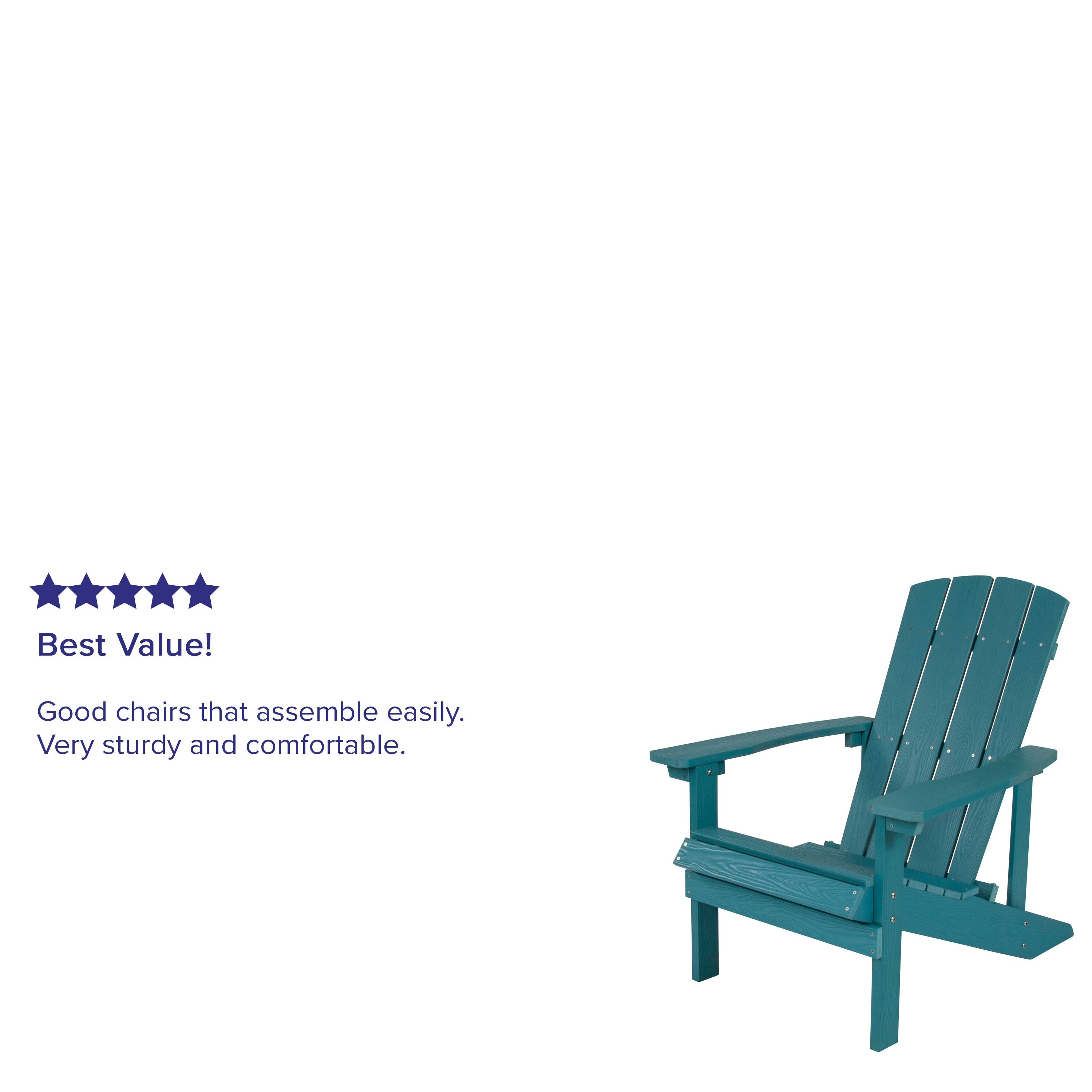 Best Value!  
Good chairs that assemble easily.  
Very sturdy and comfortable.