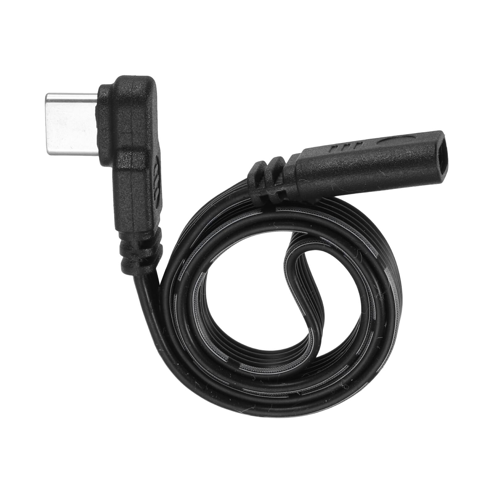 Front. Unique Bargains - Flat USB C Cable, Right Angle Type C Male to Female, 480Mbps, Silicone, for Phone/Tablet/Laptop/Car Charger - Black.