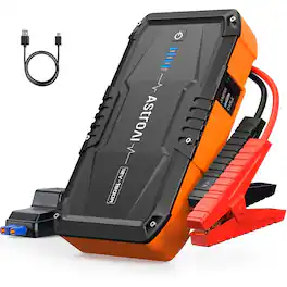 AstroAI - Jump Starter, Car Battery Charger, Battery Booster Power Pack, Battery Jump Starter Jumper Cables, Portable Car Charger - Orange