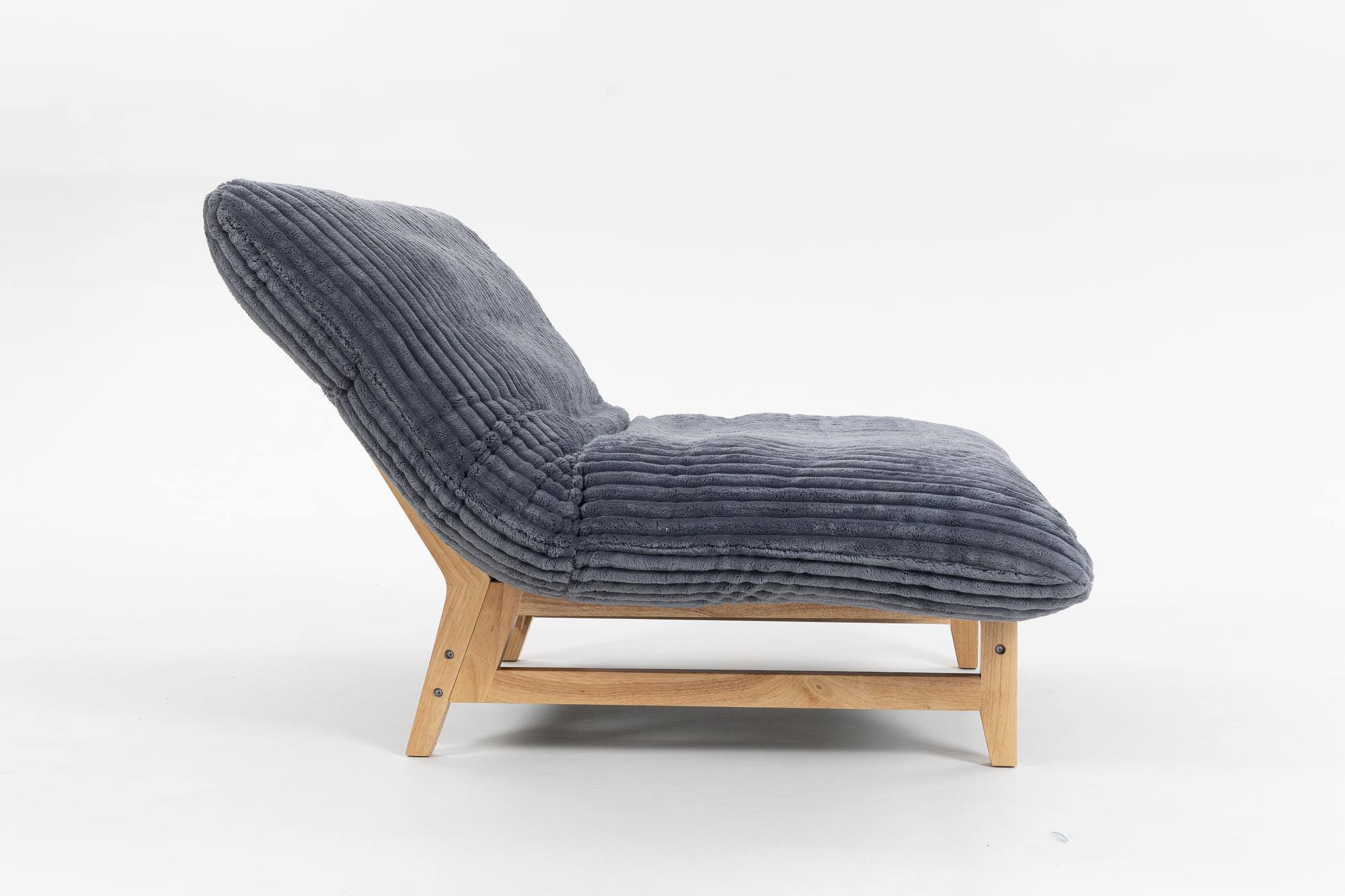 Alt View 3. Meqiodas - Bean bag chair for Adults ,Accent Armless Lazy Sofa, Casual Single Sofa, For Living Room And Bedroom - Gray.