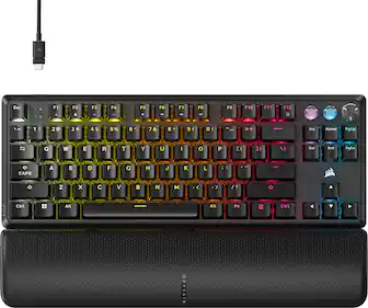 CORSAIR - Refurbished Excellent - K70 PRO TKL Wired Magnetic Hall Effect Programmable Gaming Keyboard with Rapid Trigger - Black