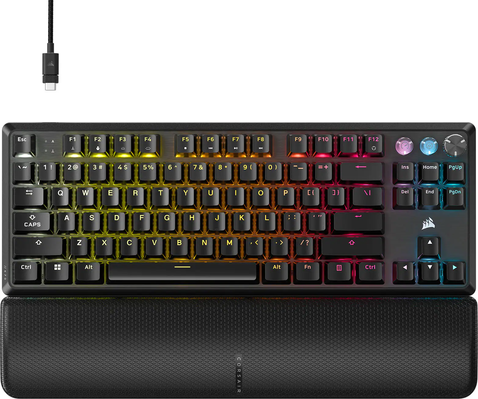 CORSAIR - K70 PRO TKL Wired Hall Effect Programmable Gaming Keyboard with Rapid Trigger - Black