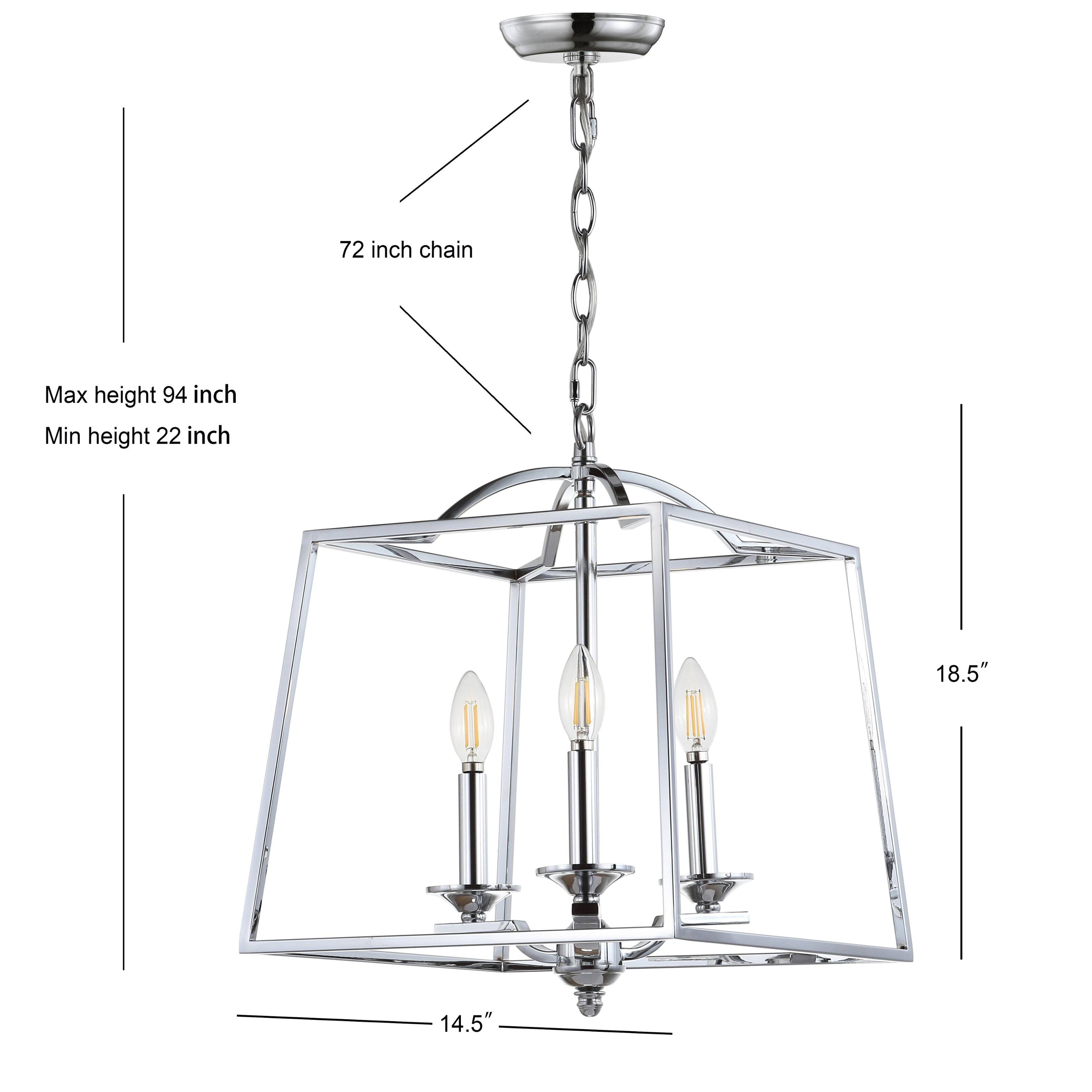 72 inch chain  
Max height 94 inch  
Min height 22 inch  
18.5"  
14.5"