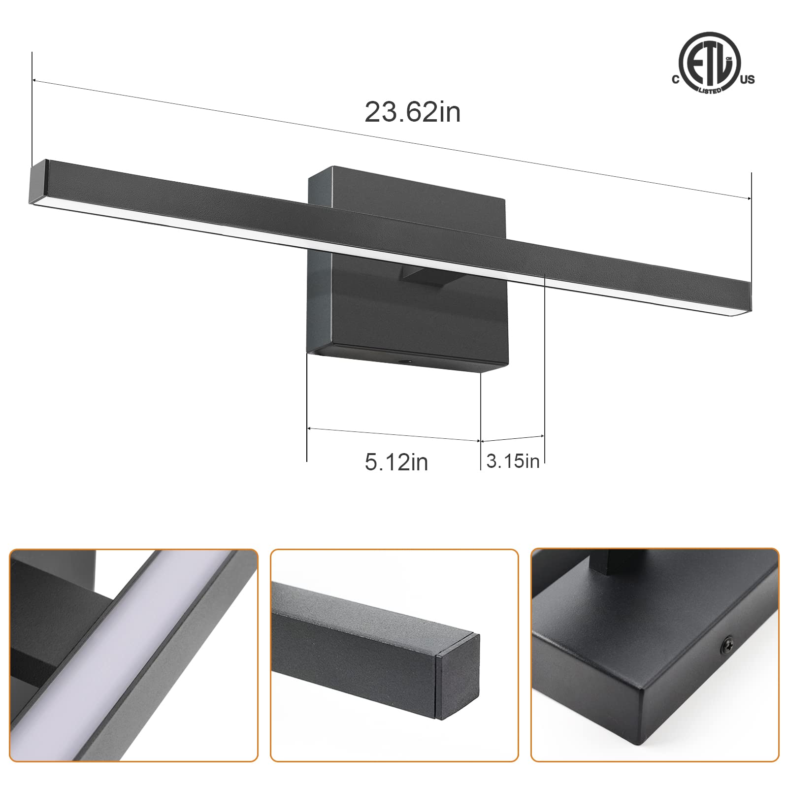 23.62in  
5.12in  
3.15in  

C ETL US LISTED