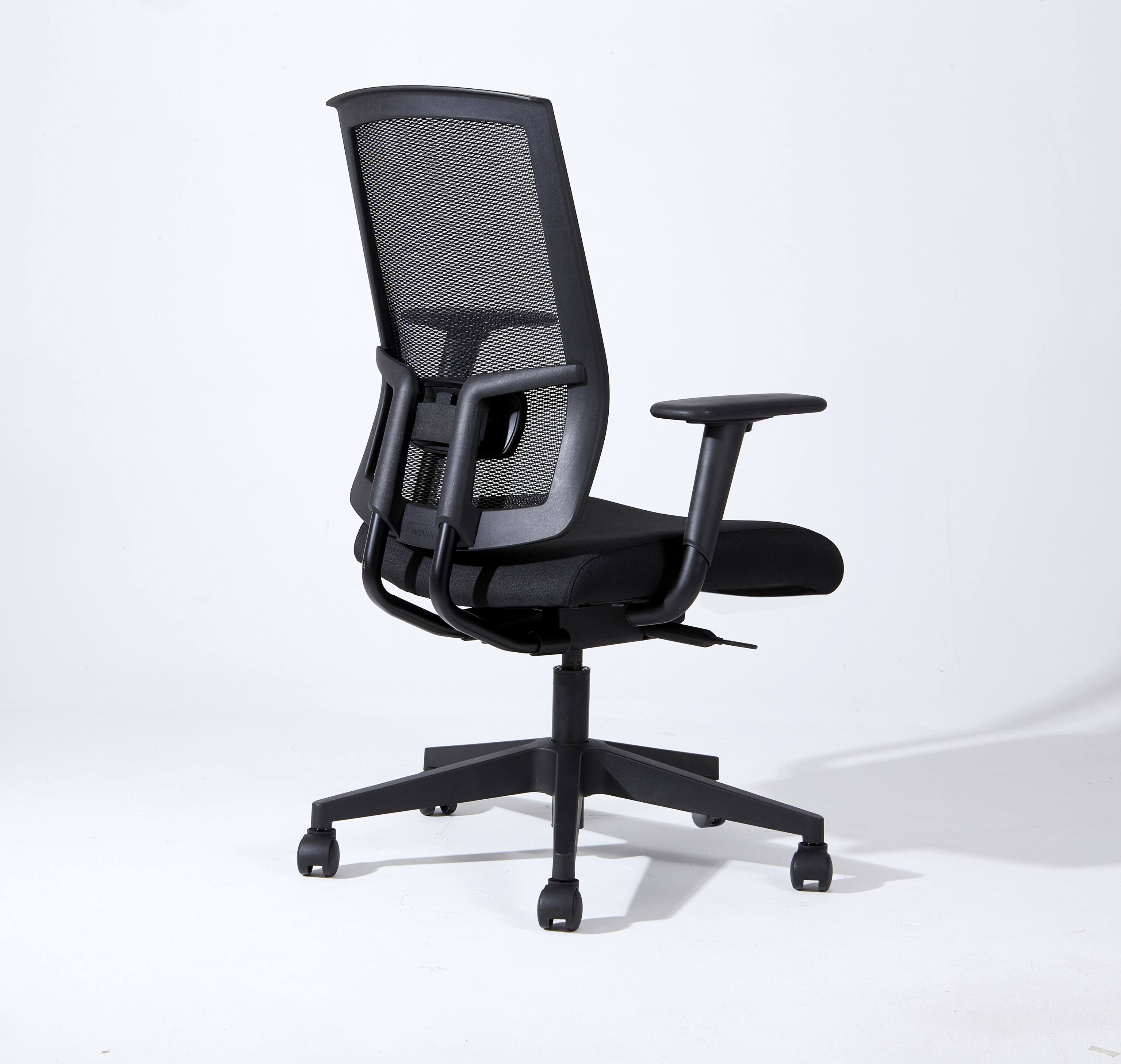 Front. Spaco - Spaco Executive Office Chair, Ergonomic High Back Mesh, Adjustable Arms, For Home Office - Black.