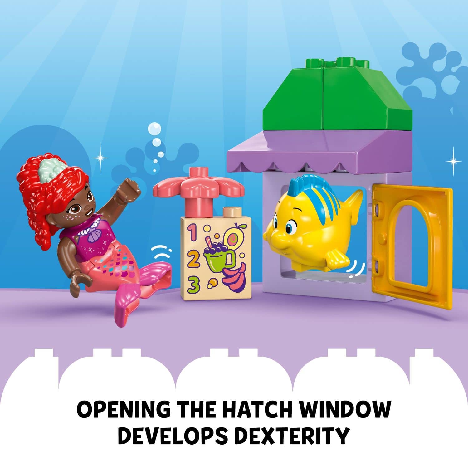 LEGO DUPLO Disney Ariel and Flounder’s Café Stand and Little Mermaid