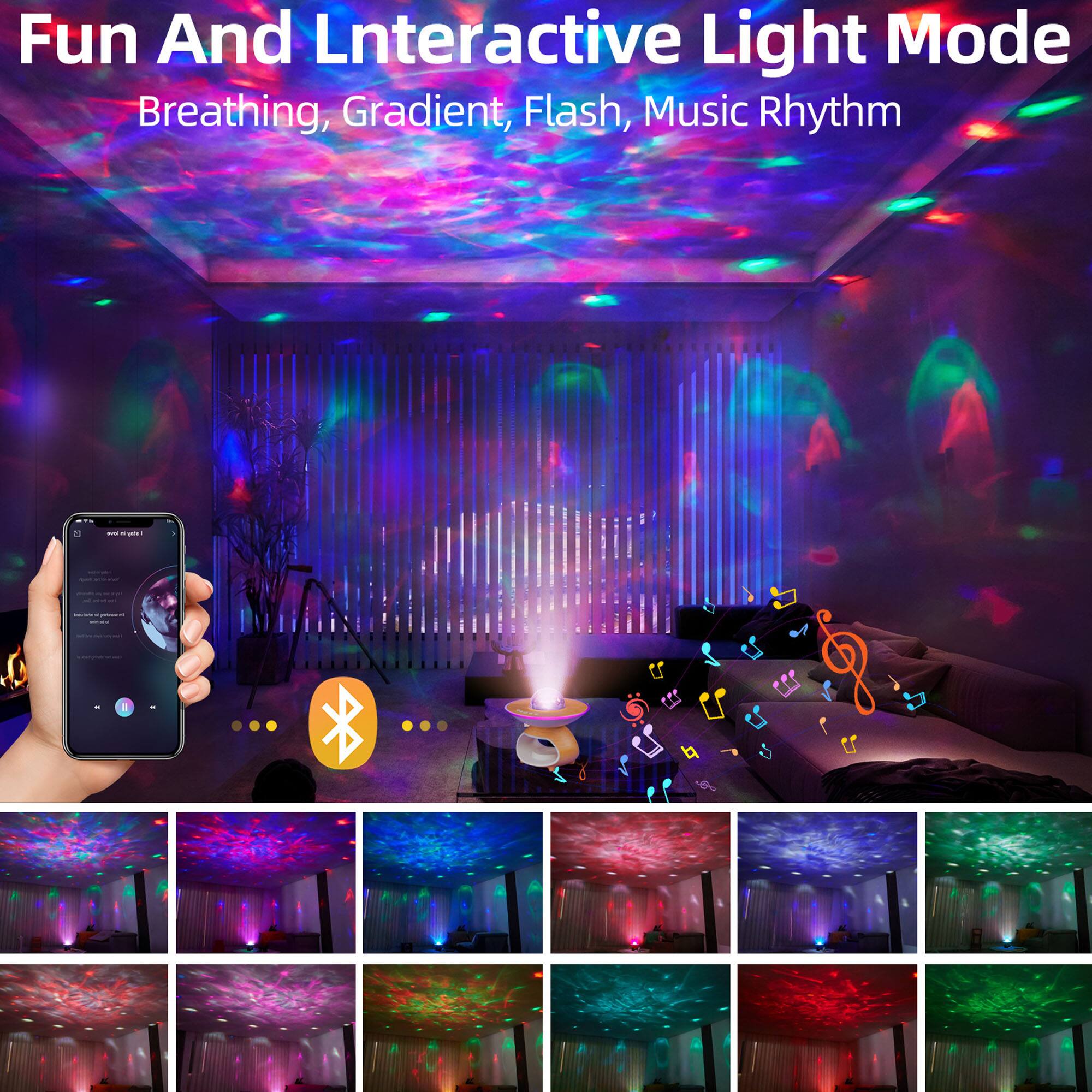 Fun And Interactive Light Mode  
Breathing, Gradient, Flash, Music Rhythm
