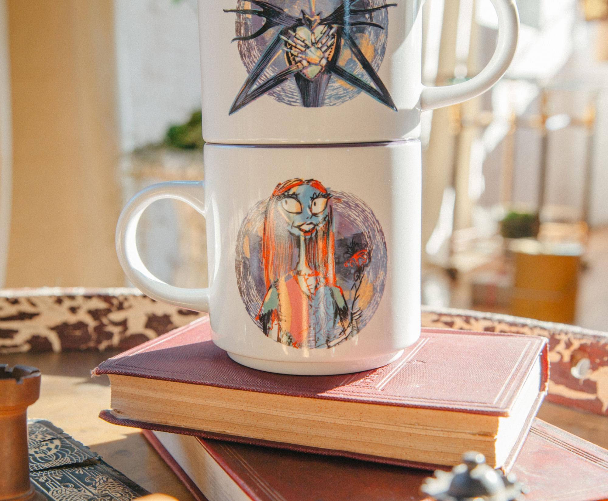 Alt View 2. Disney - Disney Nightmare Before Christmas Splatter Characters Ceramic Stacking Mug Set - Purple.