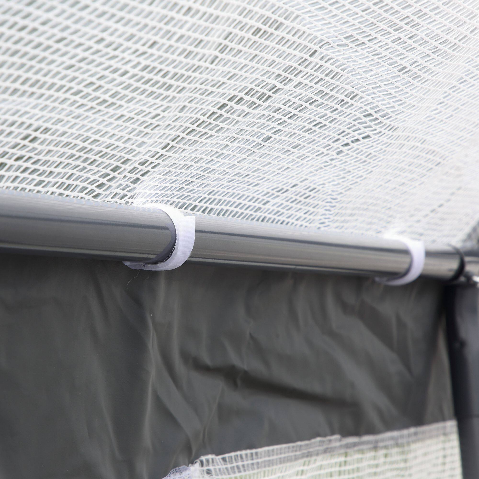 Alt View 8. Outsunny - 12' x 7' x 7' Greenhouse, Walk-in Outdoor Tunnel Green House with PE Cover, Steel Frame.