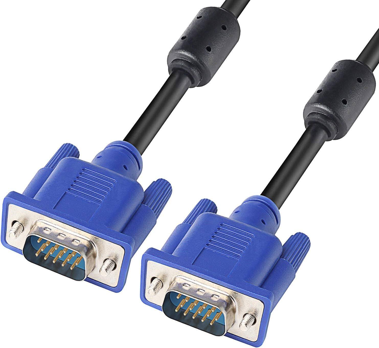 Angle. Core Tech - VGA to VGA Monitor Cable with Dual Ferrite Cores - 30 ft - Blue.