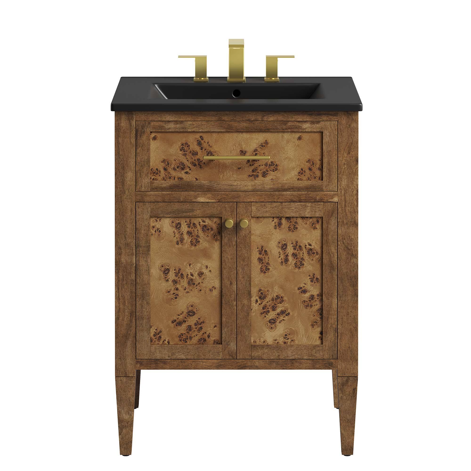 Alt View 4. Modway - Elysian Bathroom Vanity Basin Included by Modway - Black Brown.