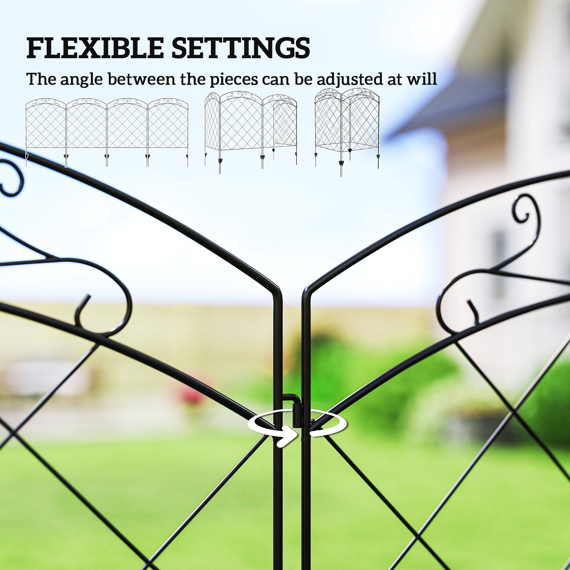 FLEXIBLE SETTINGS  
The angle between the pieces can be adjusted at will