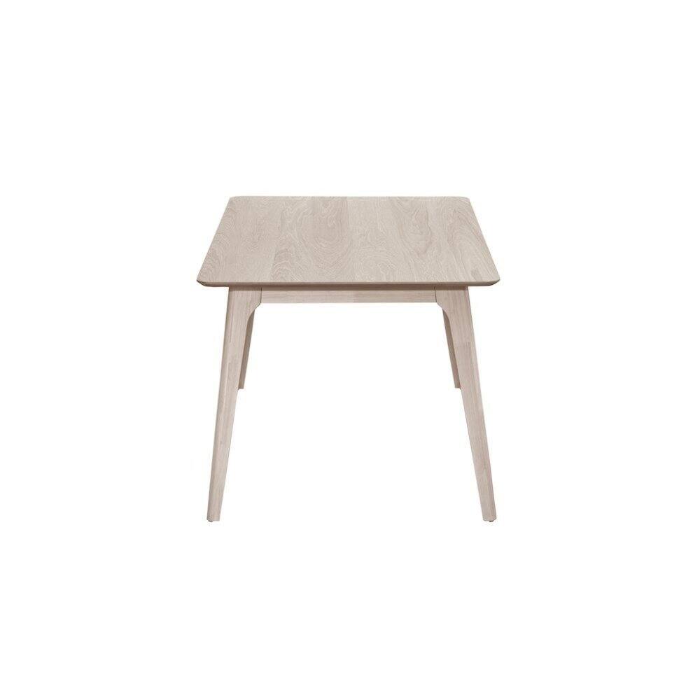 Left. FurniFact - White Ash 60" Rectangle Wood Dining Table - White.