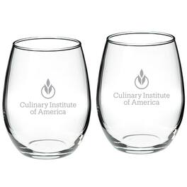 Jardine - Culinary Institute of America Steels 21oz. 2-Piece Stemless Wine Glass Set - Multicolor