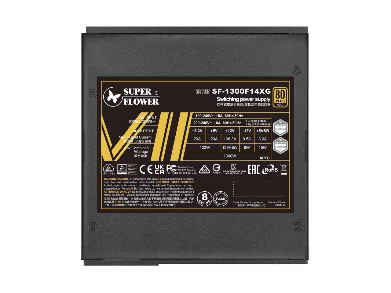 Alt View 5. Super Flower - Leadex VII XG 1300W 80+ Gold, Full Modular, ATX 3.1 & PCIe 5.0 Power Supply - Black.