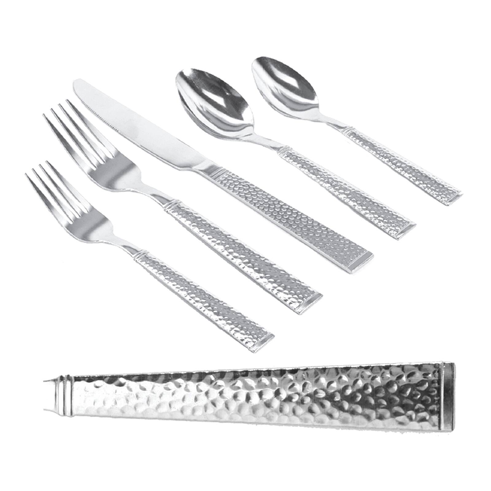 Alt View 4. Gibson - Gibson Home Prato 45 Piece Flatware Set - Silver.