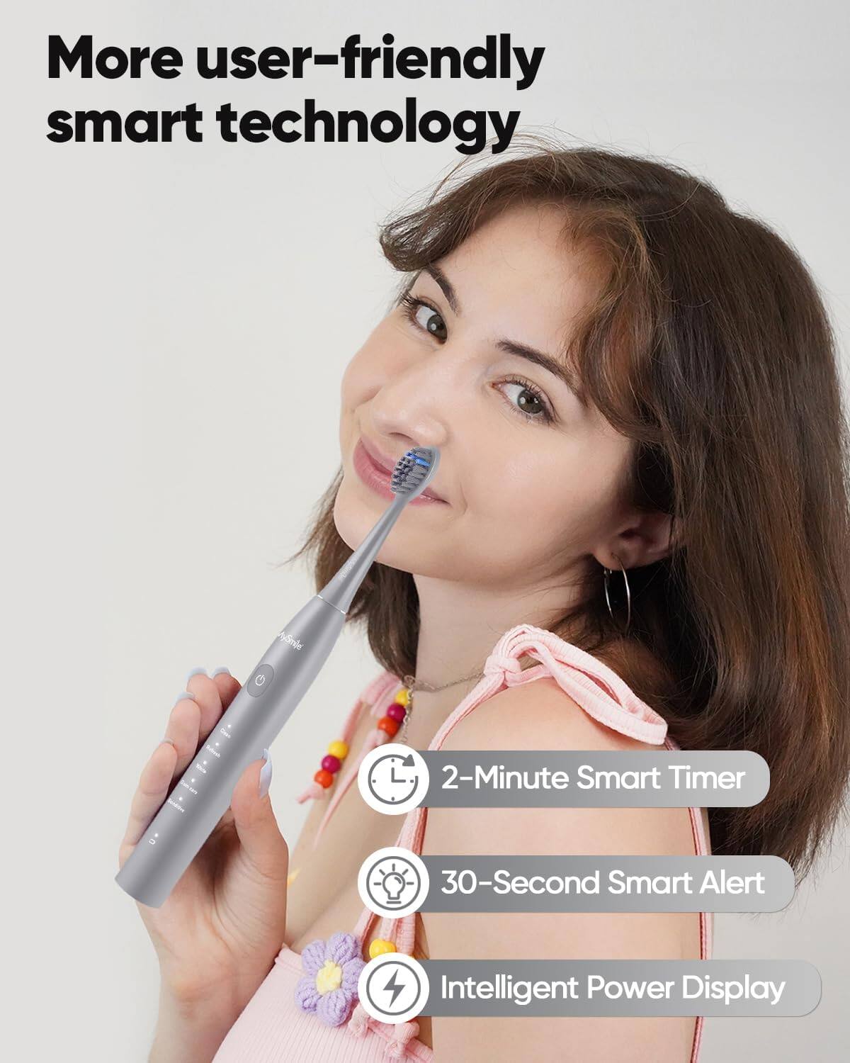 More user-friendly smart technology, 2-Minute Smart Timer, 30-Second Smart Alert, Intelligent Power Display