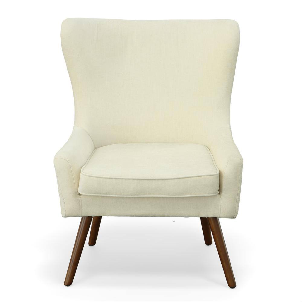 Alt View 2. Carolina Chair & Table - Claudie Wingback Accent Chair - Beige - Beige.