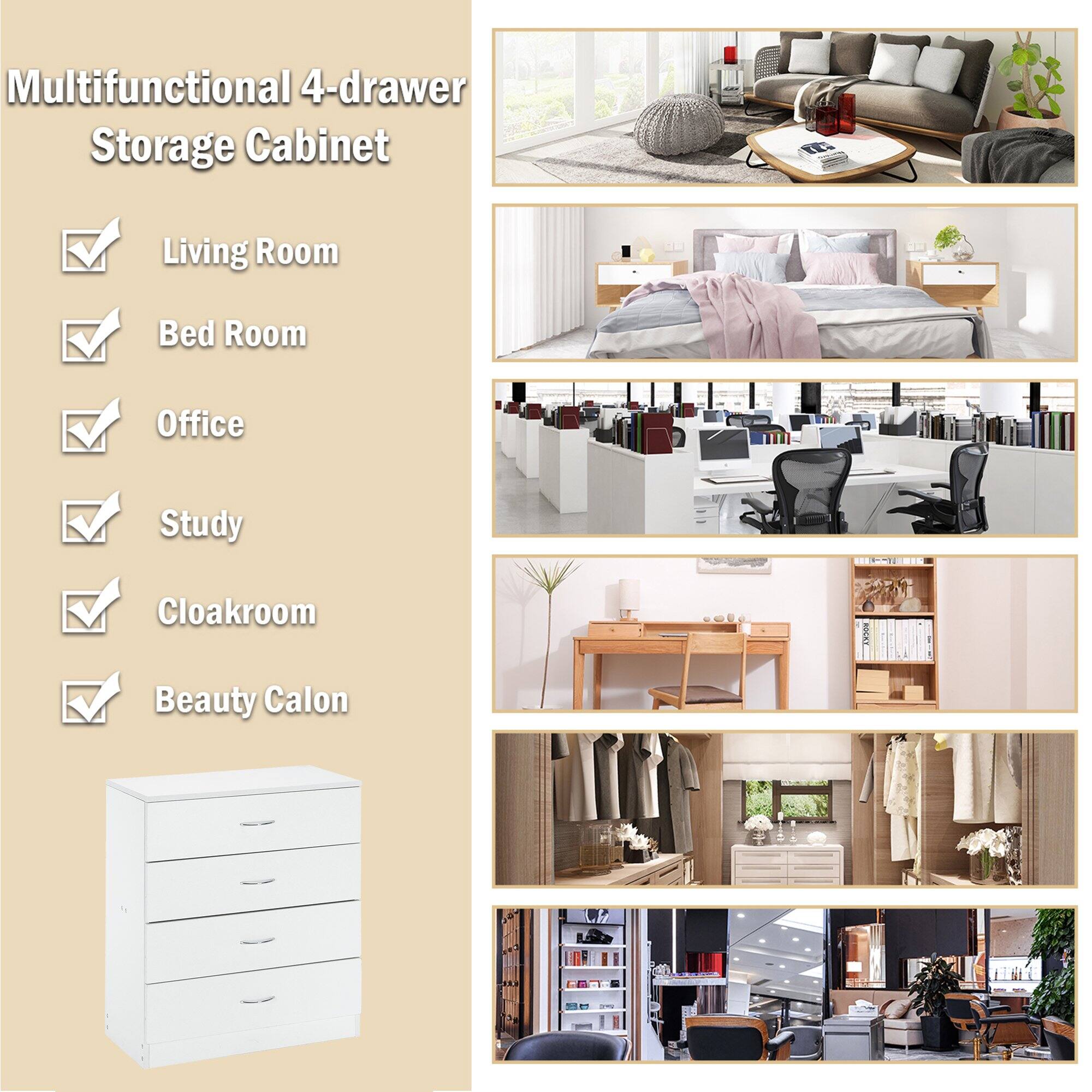 Multifunctional 4-drawer Storage Cabinet

- Living Room
- Bed Room
- Office
- Study
- Cloakroom
- Beauty Calon