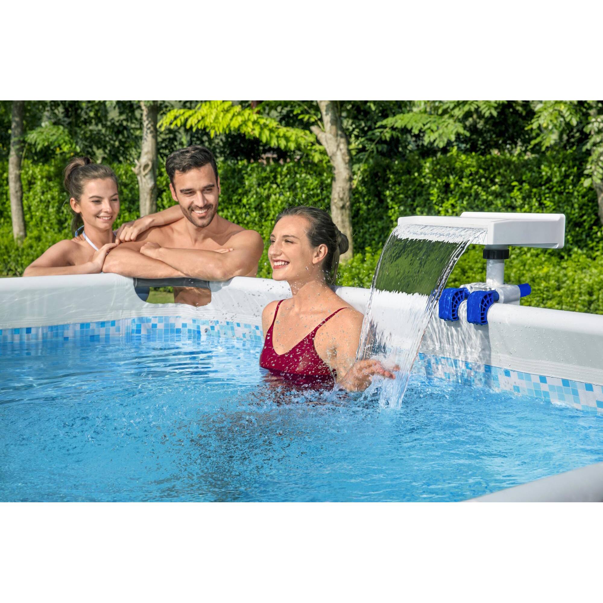 Alt View 8. Bestway - Bestway Above Ground Swimming Pool 7 Colored LED Relaxing Waterfall Cascade - White.