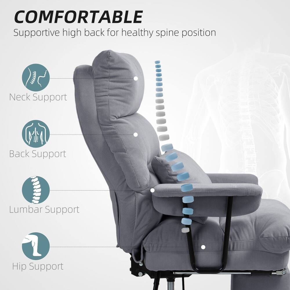 COMFORTABLE  
Supportive high back for healthy spine position

- Neck Support
- Back Support
- Lumbar Support
- Hip Support