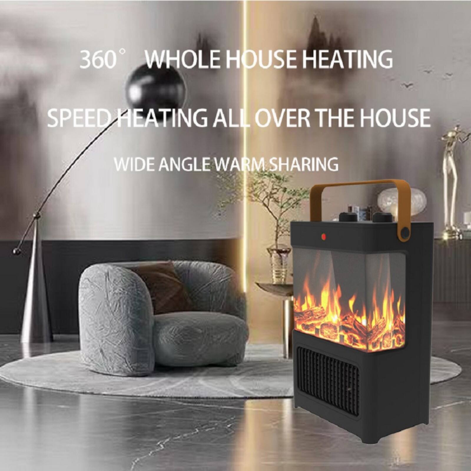 360° WHOLE HOUSE HEATING  
SPEED HEATING ALL OVER THE HOUSE  
WIDE ANGLE WARM SHARING