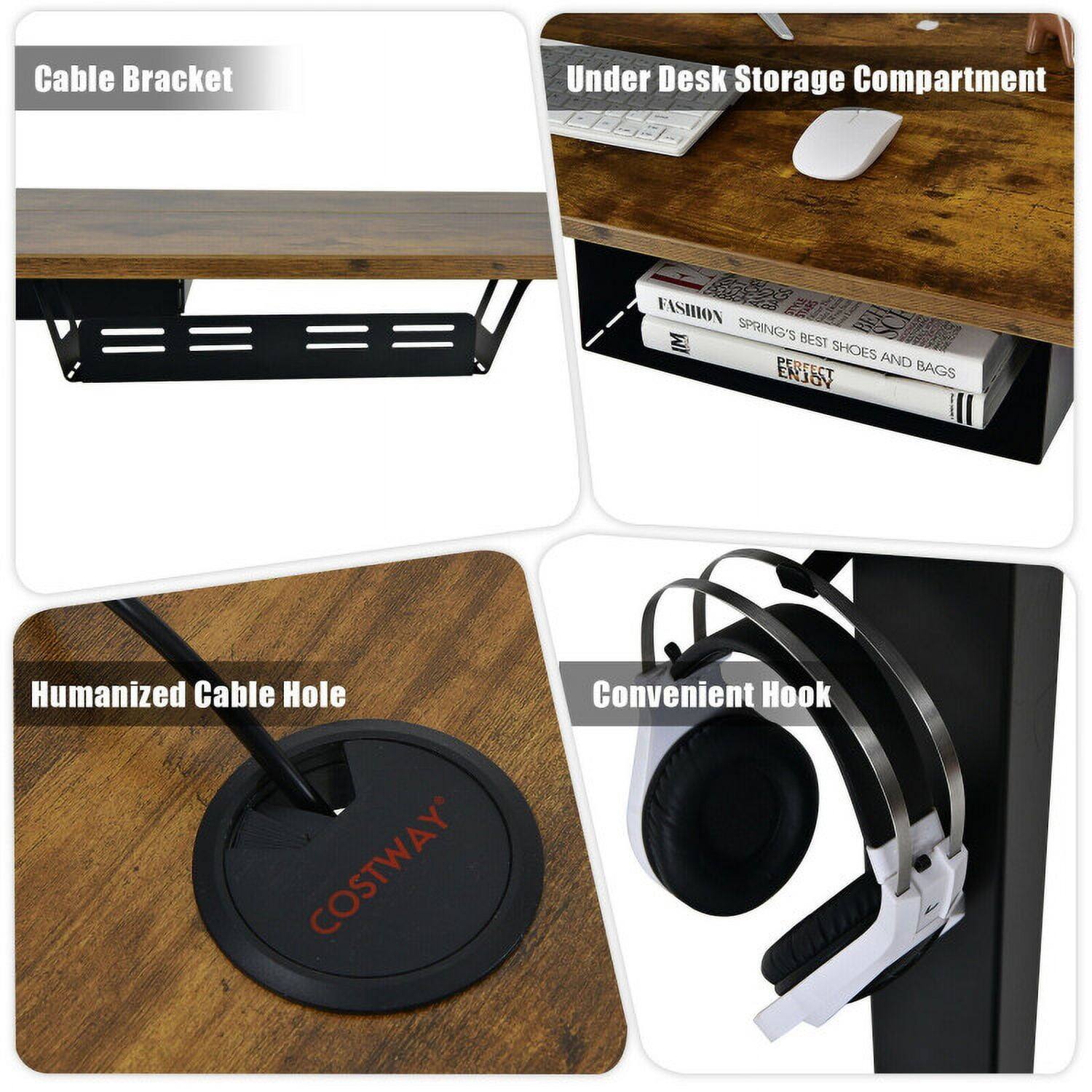 Cable Bracket  
Under Desk Storage Compartment  
Humanized Cable Hole  
Convenient Hook