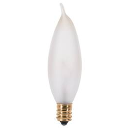 SATCO - 15 W CA9 Chandelier Incandescent Bulb E12 (Candelabra) Soft White 2 pk