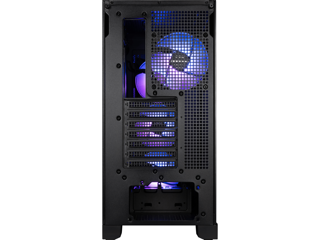 Alt View 3. MSI - MSI MPG GUNGNIR 211R AIRFLOW PZ, Mid-Tower Gaming Case, ATX/E-ATX, 4x120mm ARGB Fans, Tempered Glass, Black - Black.