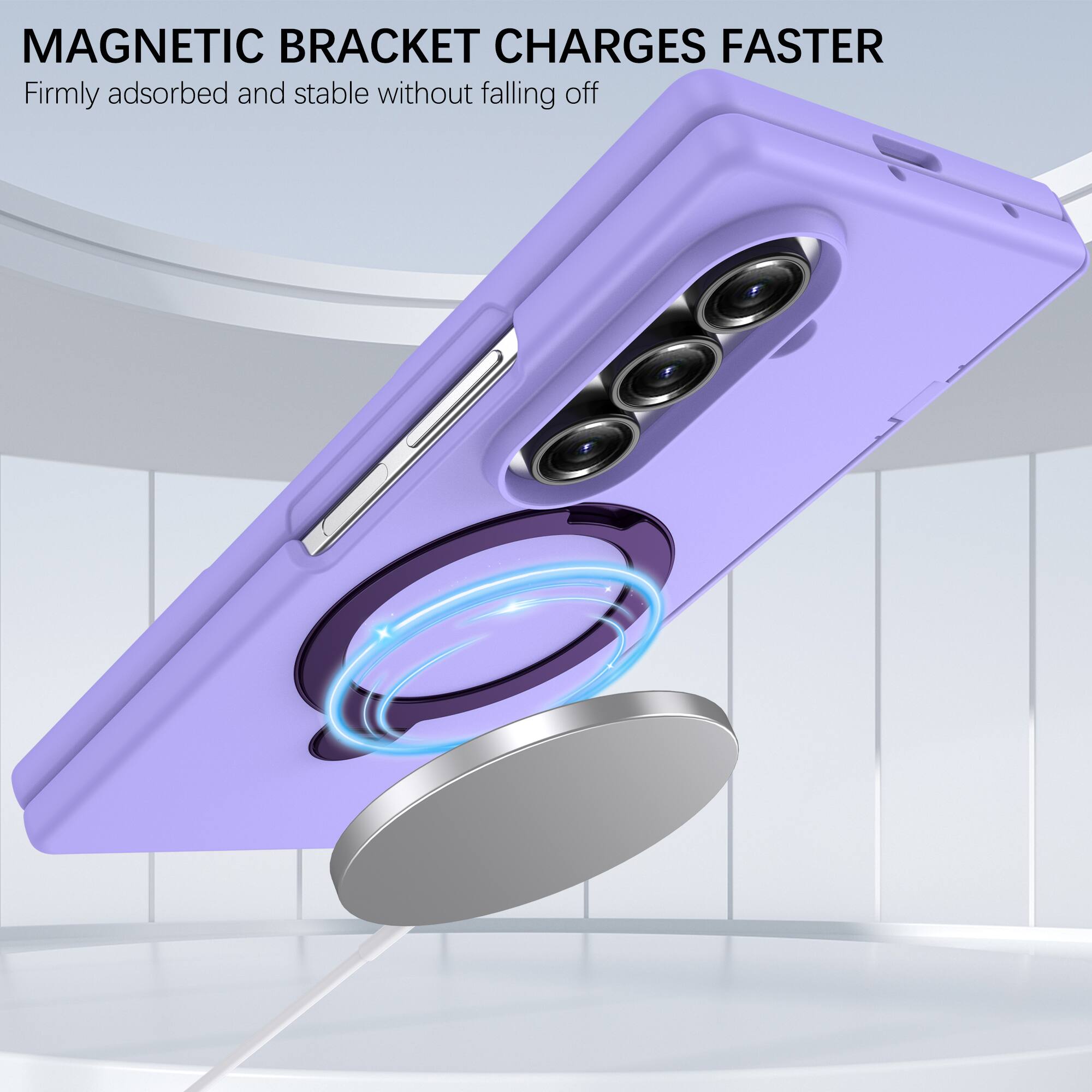 MAGNETIC BRACKET CHARGES FASTER  
Firmly adsorbed and stable without falling off