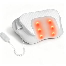 Dazzed Corner - Neck Massager Pillow with Heat, 4D Kneading, Memory Foam & Adjustable Modes - White