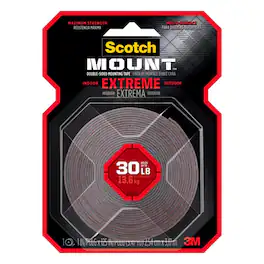 3M - Scotch Mount 125 in. L X 1 in. W Double-Sided Mounting Tape Pack of 1