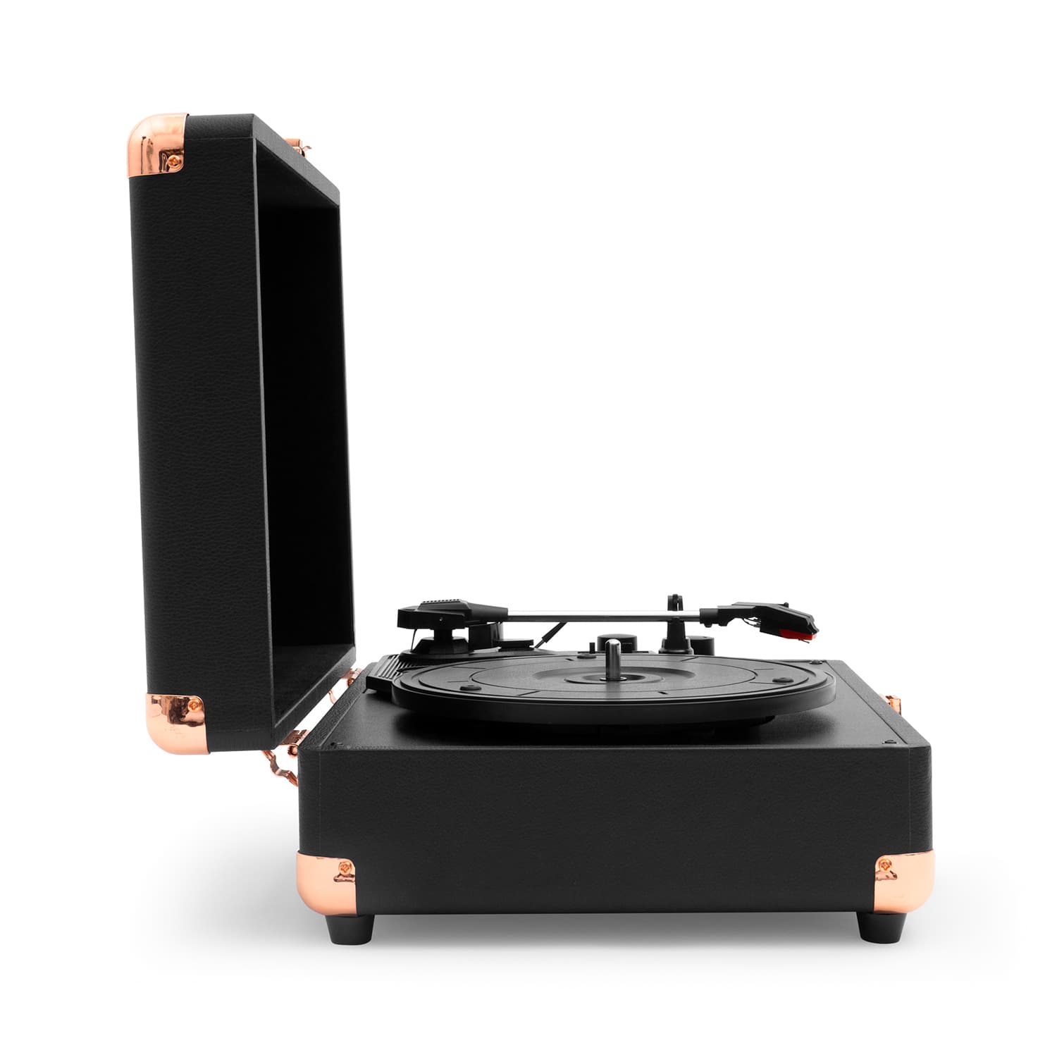 Alt View 13. Victrola - Victrola Journey Bluetooth Suitcase Record Player with 3-speed Turntable - Black.