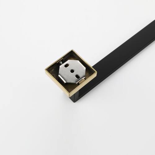 Alt View 6. JUJABU - 4- Piece Bathroom Hardware Set Gold+Matte Black - Gold+Matte Black.