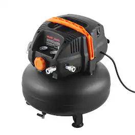 VEVOR - 6 Gallon Air Compressor, 1.7HP 2.3CFM @ 90PSI Portable Pancake Air Compressor & 150PSI Max Working Pressure - Black