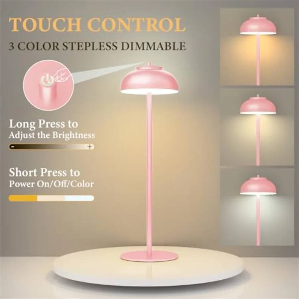 TOUCH CONTROL  
3 COLOR STEPLESS DIMMABLE  

Long Press to Adjust the Brightness  
Short Press to Power On/Off/Color