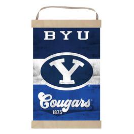 Jardine - BYU Cougars Retro Logo Banner Sign - Navy