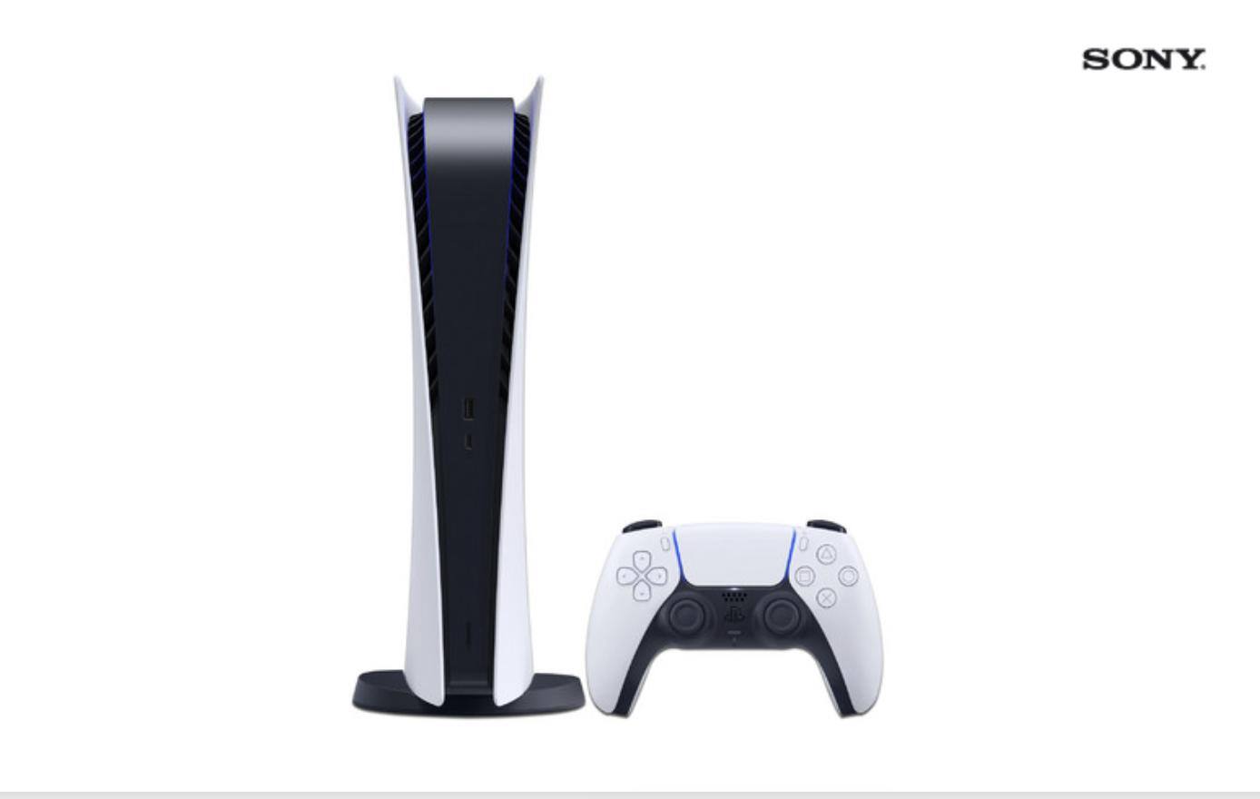 Alt View 2. Sony - Sony PS5 Digital Edition Console Bundle & Volcanic Red DualSense - White+Red.