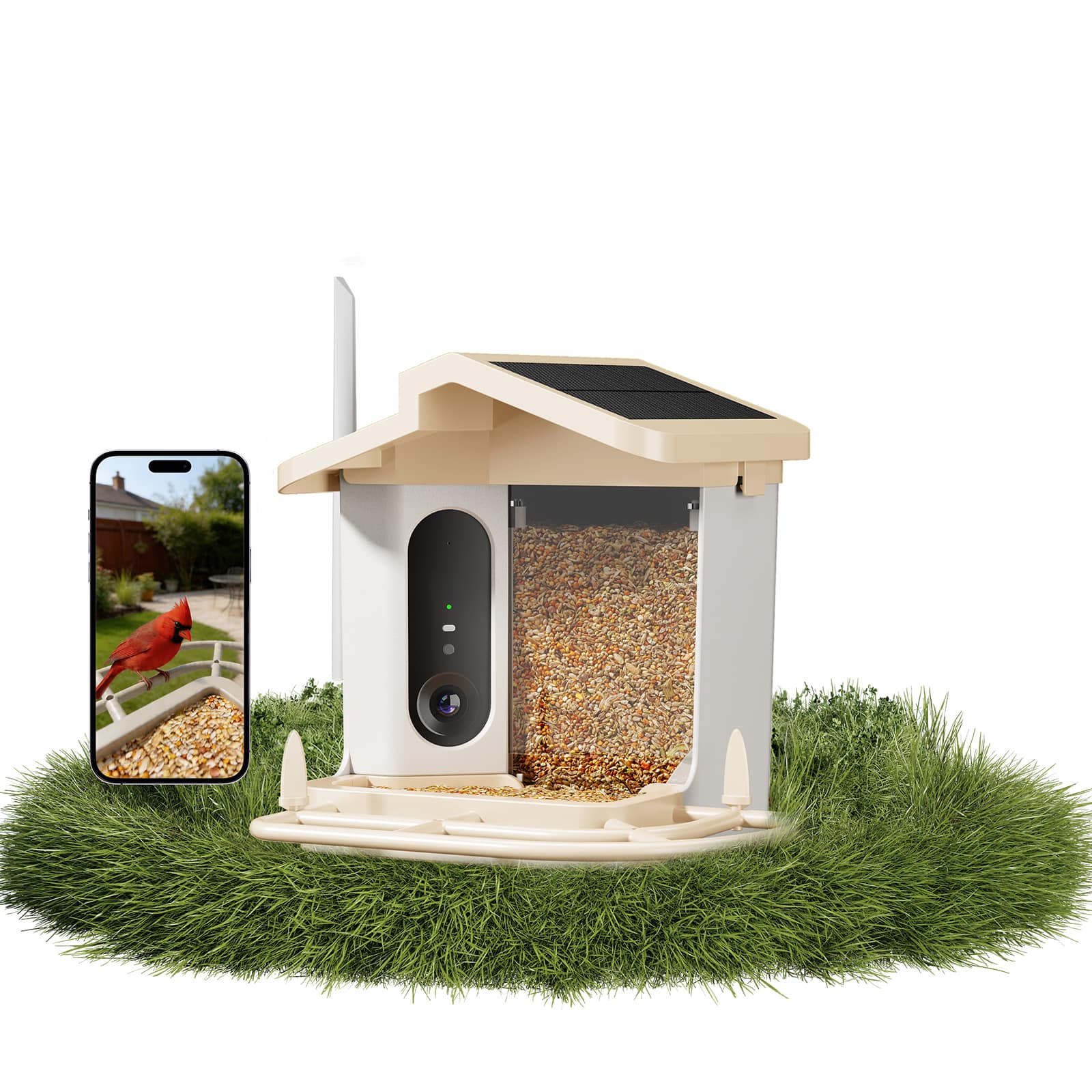 Thymix - Smart Bird Feeder with Camera, 4K Night Vision, AI Bird ID, Low Food Alert, Solar Panel, Squirrel Deterrent - Orange price history on PriceWatchPro