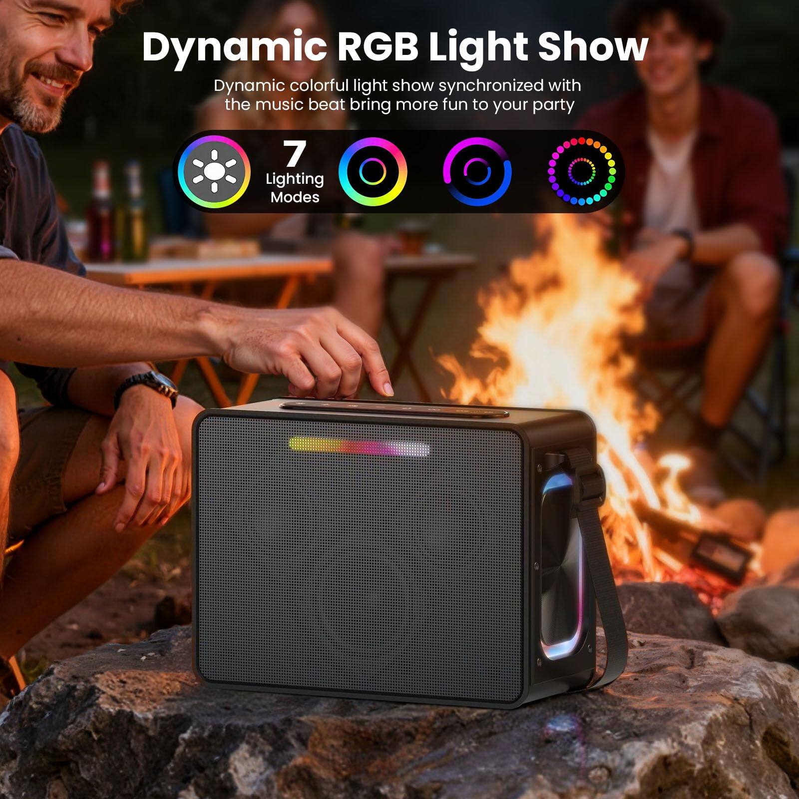 Dynamic RGB Light Show  
Dynamic colorful light show synchronized with the music beat bring more fun to your party  
7 Lighting Modes
