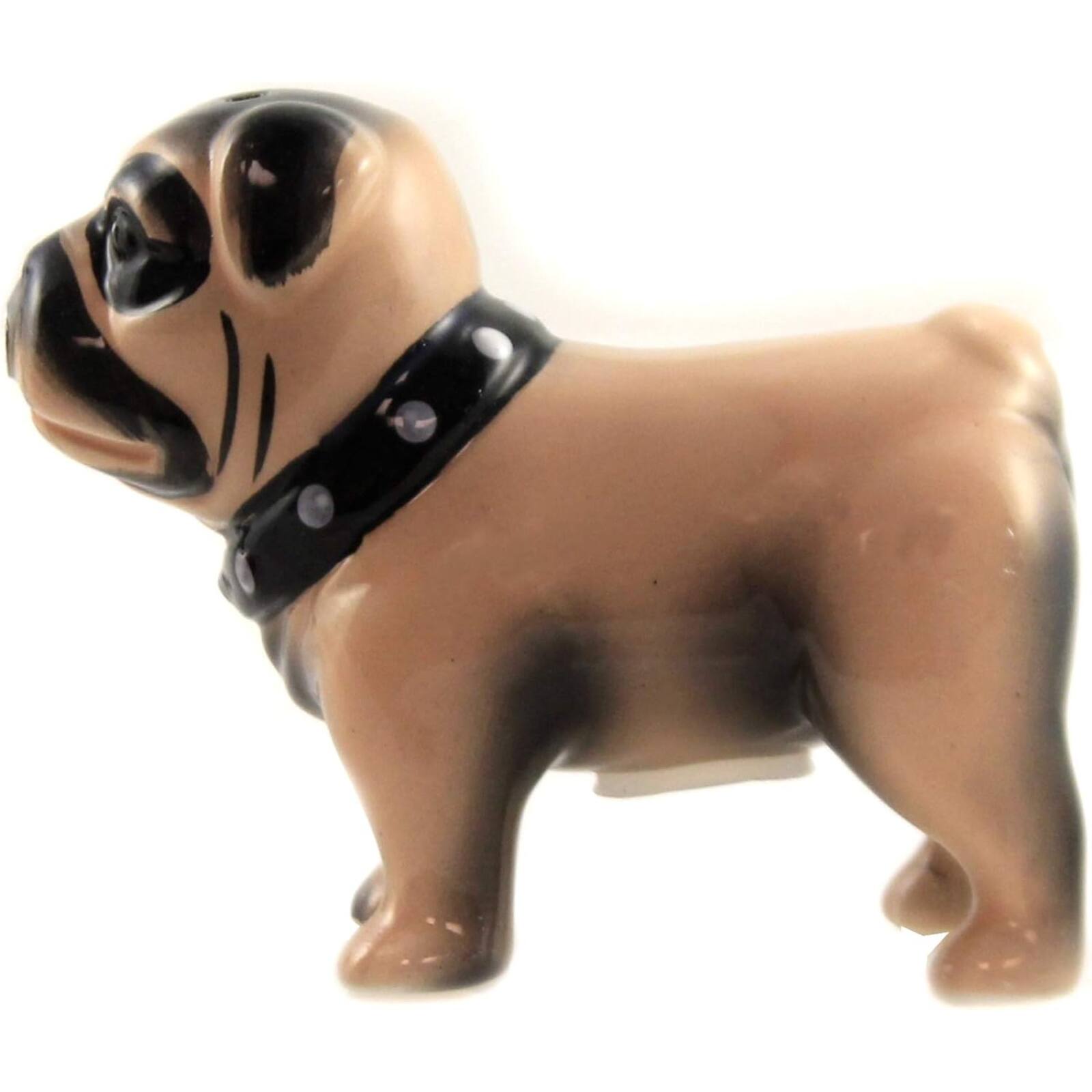 Left. Pacific Trading - Puppy Little Love Pug Ceramic Magnetic Salt and Pepper Shakers - Multicolor.