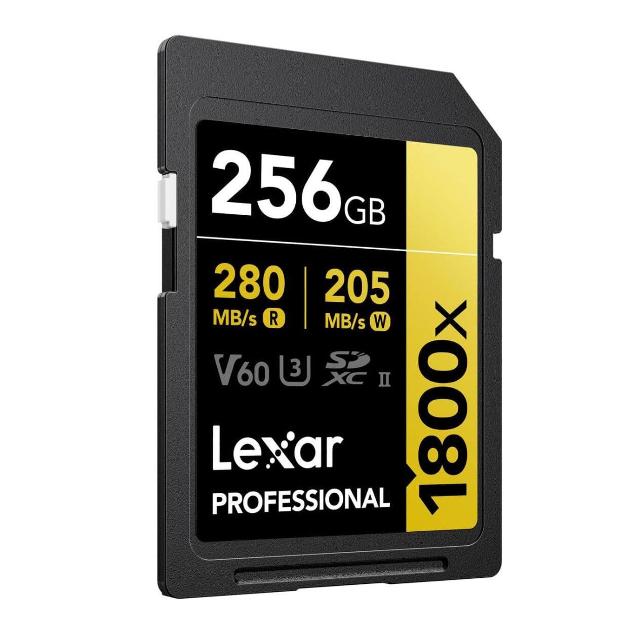 Lexar Professional 1800x SDXC UHS II Card GOLD Series 256GB 2 Pack