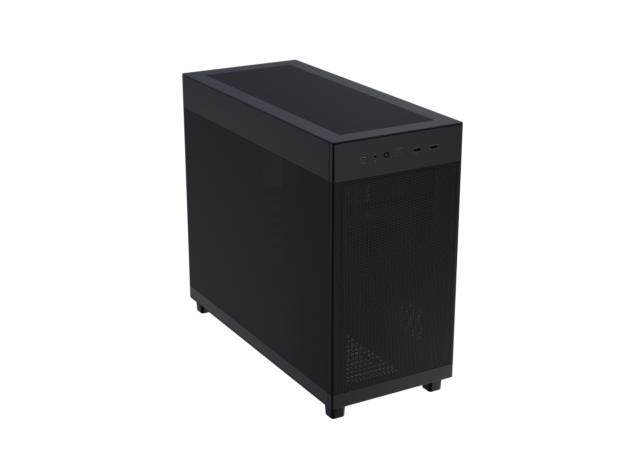 Alt View 3. ASUS - ASUS Prime AP303 Black Mesh-Panel ATX Case, GPU Bracket, 360mm Radiator, 180mm PSU, USB-C 20Gbps - Black.